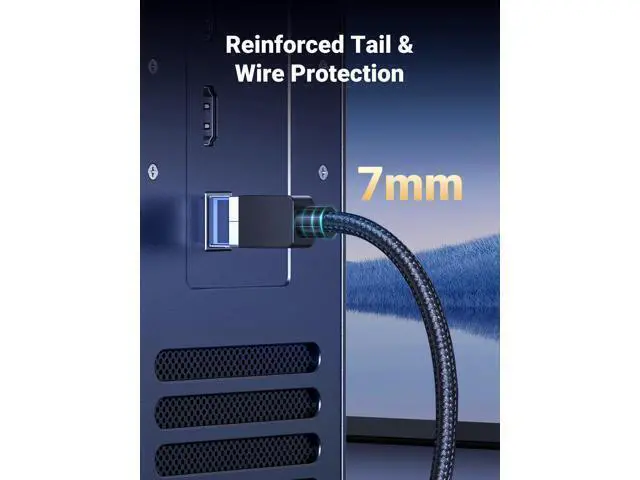 Alt view image 4 of 7 - UGREEN Cat 8 Ethernet Cable 40FT, High Speed Braided 40Gbps 2000Mhz Network Cord Cat8 RJ45 Shielded Indoor Heavy Duty LAN Cables Compatible for Gaming PC PS5 PS4 PS3 Xbox Modem Router 40FT