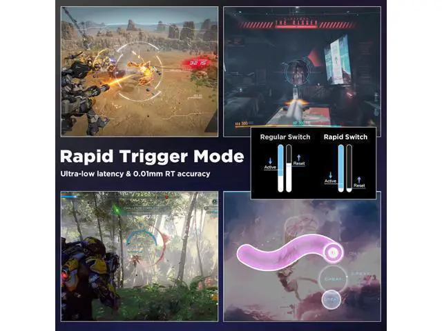 Alt view image 5 of 7 - Vszerda Mad Nano 68 Rapid Trigger Custom Mechanical Keyboard with Hall Effect Magnetic Switch,8K Hz Polling Rate,Side-Printed PBT Keycaps, RGB Backlit 60% QMK Wired Keyboard for Mac/Win