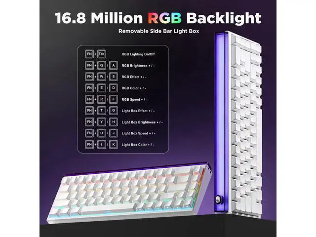 Alt view image 6 of 7 - Vszerda Mad Nano 68 Rapid Trigger Custom Mechanical Keyboard with Hall Effect Magnetic Switch,8K Hz Polling Rate,Side-Printed PBT Keycaps, RGB Backlit 60% QMK Wired Keyboard for Mac/Win