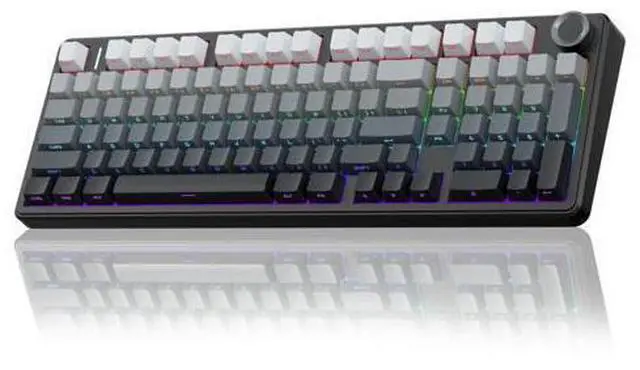 Main image of Vszerda F99 Pro Wireless Mechanical Keyboard with Knob,Gasket Structure,Tri-Mode BT5.0/USB-C/2.4GHz Hot Swappable Keyboard,Creamy Sound,RGB Backlit PBT Keycaps Computer Gaming Keyboards