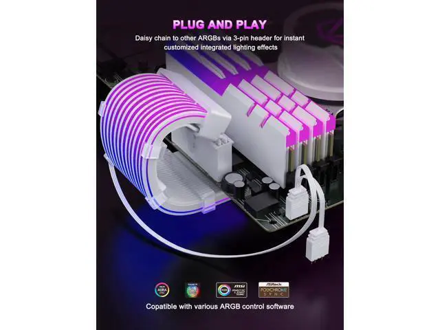 Alt view image 5 of 7 - Vszerda RGB 12VHPWR Cable Set,ARGB PSU Extension of Soft LED Strip Include 24Pin ATX,16 Pin to 2×8 Pin GPU Power Supply Cables for RTX 5090 5080 4080 PC Custom