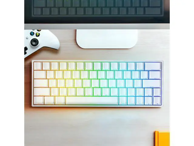 Alt view image 7 of 7 - Vszerda Irock ND63 PRO Rapid Trigger Magnetic Switch Gaming Keyboard, 60% 63 Keys Wired Mechanical Keyboard w/Hyper-Fast Actuation, Actuation Point Adjustable, 8K Hz Polling Rate, RGB HotSwap, White