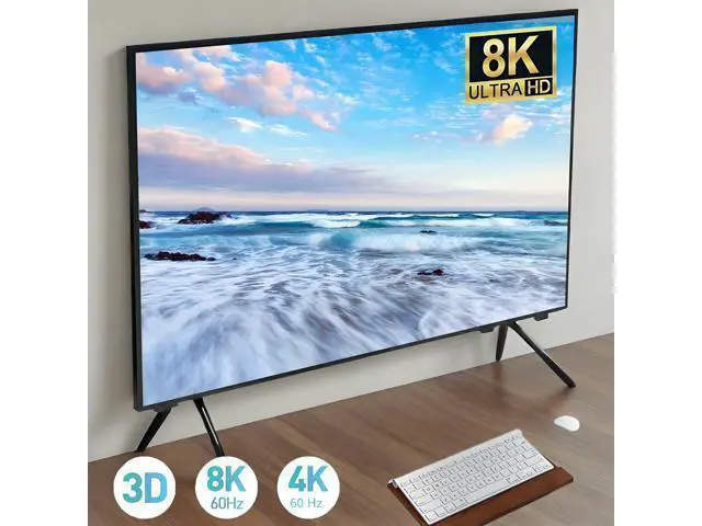 Alt view image 4 of 7 - 8K KVM Switch 1 Monitor 2 Computers 8K@60Hz 4K@120Hz, HDMI KVM Switch with 3 USB 3.0 Ports for 2 Computers Share 1 Monitor Keyboard Mouse Printer, with 2 USB Cables and Controller