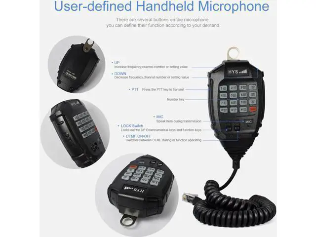 Alt view image 6 of 6 - Car Two-Way Radio Station 200CH 45W High Power UHF Mobile Radio Car Radio Ham Mobile Radio Transceiver Radio Scanner
