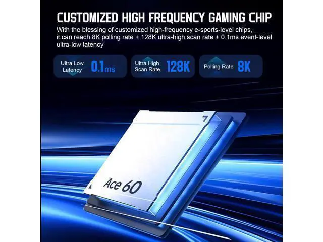 Alt view image 3 of 7 - Vszerd x MCHOSE ACE 60 PRO 60% Wired Magnetic Switch Mechanical Gaming Keyboard, Rapid Trigger Hall Effect Keyboard, Hyper-Fast Adjustable Actuation, 8K Hz Polling Rate, RGB HotSwap, for PC/Mac, Black