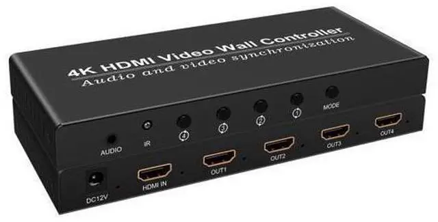 Main image of Vszerda 2x2 HDMI Video Wall Controller,HDMI Video Image Processor Screen Splicing 4K Output TV Wall Processor,4 Way HDMI 180 Degree Rotate 4 TV Screens into 1 Wall Display