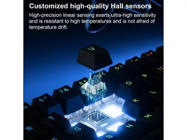 Alt view image 7 of 7 - Vszerd x MCHOSE ACE 60 PRO 60% Wired Magnetic Switch Mechanical Gaming Keyboard, Rapid Trigger Hall Effect Keyboard, Hyper-Fast Adjustable Actuation, 8K Hz Polling Rate, RGB HotSwap, for PC/Mac, Black