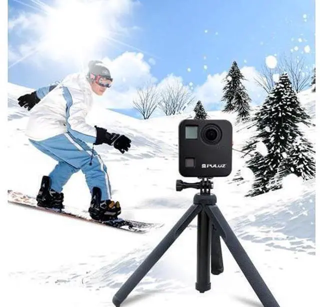 Alt view image 7 of 7 - PULUZ for GoPro Fusion Housing Shell CNC Aluminum Alloy Protective Cage with Basic Mount & Lens Caps(Black)