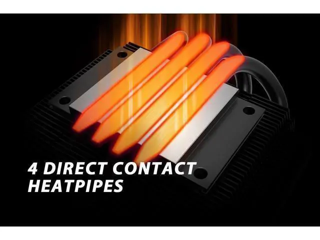 Alt view image 2 of 7 - ID-COOLING IS-40X V3 45mm Height Low Profile CPU Cooler 4 Heatpipes CPU Air Cooler with 15mm Thickness Slim Fan Support Intel LGA1700/1200/115X; AMD AM5/AM4 For Desktop