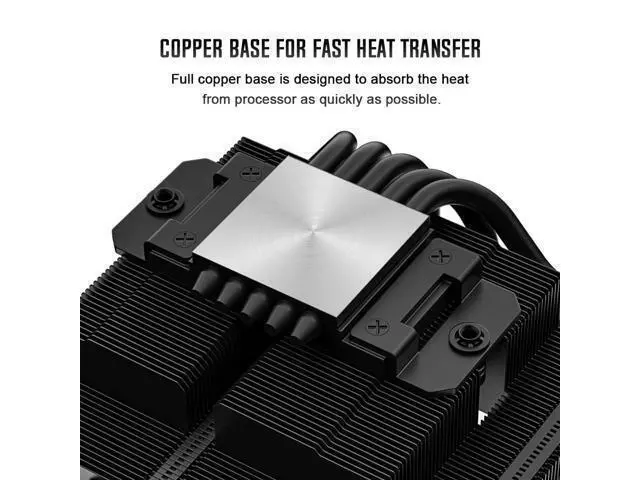 Alt view image 2 of 7 - ID-COOLING IS-55 Black CPU Cooler Low Profile 57mm Height CPU Air Cooler 5 Heatpipes 120x120x15mm Slim Fan, CPU Fan for Intel LGA1851/1700/115X/1200; AMD AM4/AM5