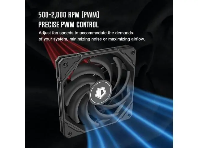 Alt view image 5 of 7 - ID-COOLING IS-55 Black CPU Cooler Low Profile 57mm Height CPU Air Cooler 5 Heatpipes 120x120x15mm Slim Fan, CPU Fan for Intel LGA1851/1700/115X/1200; AMD AM4/AM5