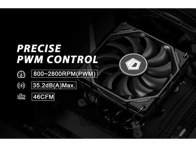 Alt view image 6 of 7 - ID-COOLING IS-40X V3 45mm Height Low Profile CPU Cooler 4 Heatpipes CPU Air Cooler with 15mm Thickness Slim Fan Support Intel LGA1700/1200/115X; AMD AM5/AM4 For Desktop