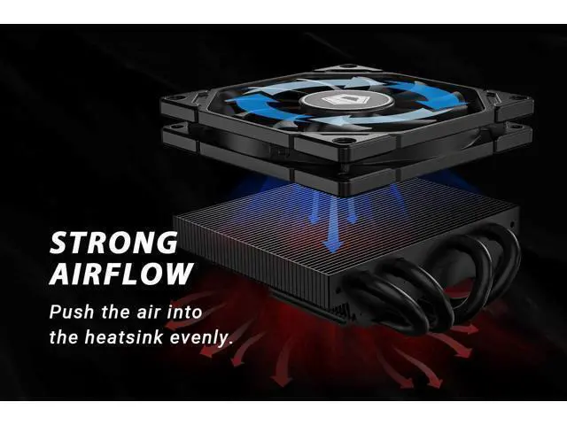 Alt view image 7 of 7 - ID-COOLING IS-40X V3 45mm Height Low Profile CPU Cooler 4 Heatpipes CPU Air Cooler with 15mm Thickness Slim Fan Support Intel LGA1700/1200/115X; AMD AM5/AM4 For Desktop
