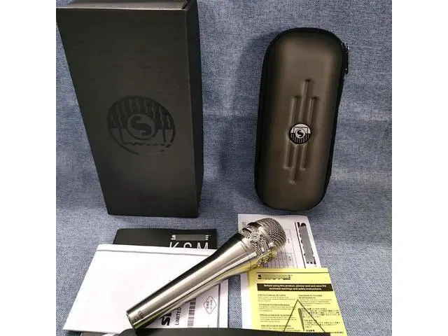 Alt view image 3 of 5 - KSM8/N high-end wired microphone for live karaoke performances, handheld and professional wired for home use KSM8/N-black KSM8/N-Silver