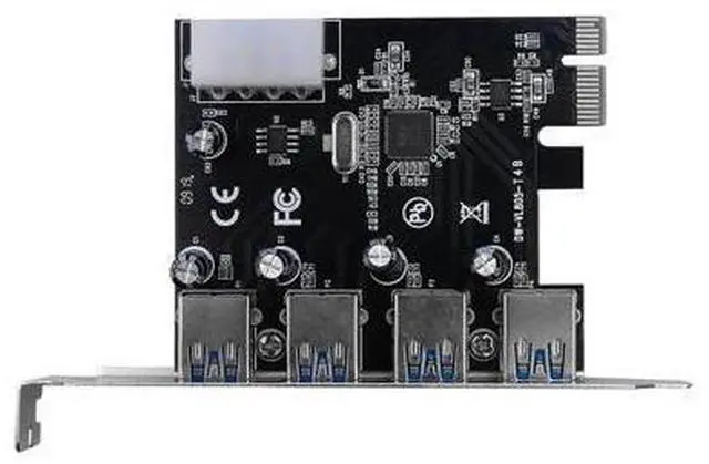 Alt view image 3 of 6 - 4 Port USB 3.0 PCI-e Expansion Card 5 Gbps Speed PCI express PCIe USB 3.0 hub adapter controller USB 3 0 PCIe express 1x Adapter