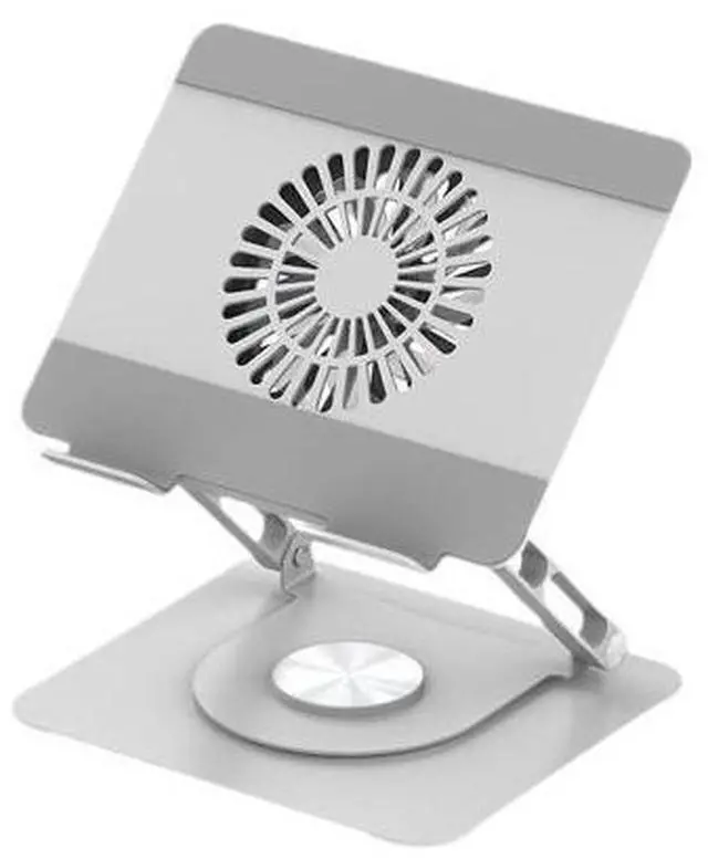 Main image of Carbon steel strip fan notebook stand, rotatable and adjustable for height, with cooling function, foldable and portable, for enhancing the height of the office desk.