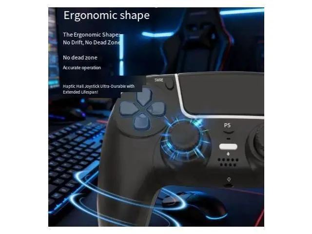 Alt view image 3 of 5 - PS5 wireless Bluetooth controller with Hall effect dual vibration and six-axis gyroscope for motion-sensing PS5 game controller