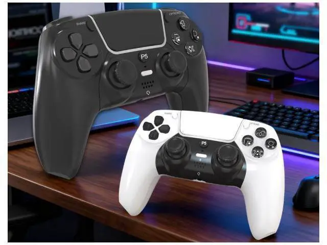 Alt view image 5 of 5 - PS5 wireless Bluetooth controller with Hall effect dual vibration and six-axis gyroscope for motion-sensing PS5 game controller
