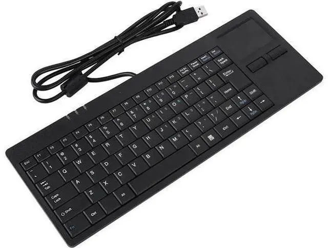 Main image of Acogedor Wired Computer Keyboard, 86 KeysWired USB Keyboard with Touchpad, Anti Slip Mat, USB Cable, HUB Port, Compatible for Windows, PC, Laptop
