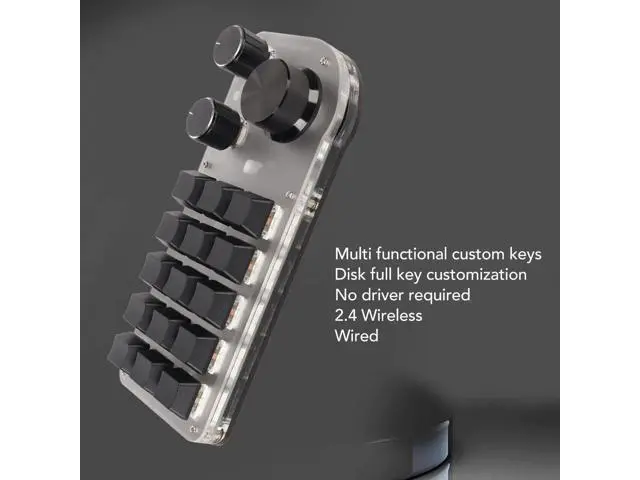 Alt view image 4 of 5 - Mini 15 Keys 3 Knob Small Programmable Macropad Wired Mechanical Keyboard, DIY Programmable Keyboard