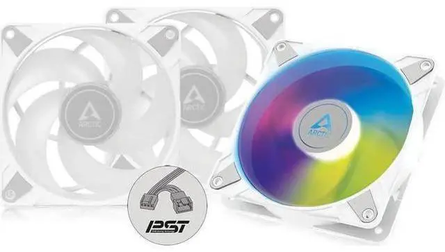 Alt view image 4 of 6 - P12 PWM PST A-RGB 0dB (3 Pack) - Case Fan, 120 mm PWM case Fan Optimized for Static Pressure, Semi-Passive: 0-2000 RPM, 5V 3 pin ARGB LED - White