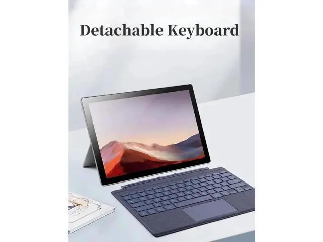 Alt view image 2 of 5 - wusu Keyboard for Surface Pro 7+ Pro 7 Pro 6 Pro 5 Pro 4 Pro 3, Portable Slim Type Cover for Surface Pro, Wireless Keyboard with Multi-Touch Trackpad,7 Color Backlit,Wine Red