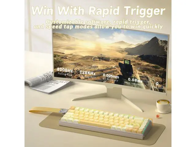 Alt view image 5 of 7 - Vszerda Hero 68 HE Ultra - Wired Gaming Keyboard with Hall Effect Magnetic Switch, CNC Aluminum Frame, 8KHz Polling Rate, RGB Box & Backlight, Adjustable Actuation, 65% Compact Small Gamer Keyboards