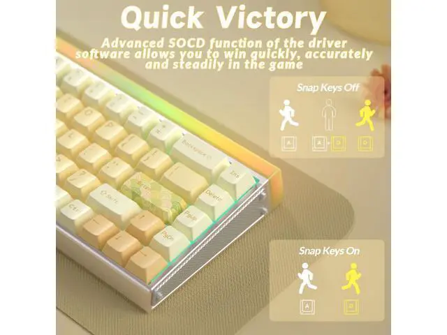 Alt view image 4 of 7 - Vszerda Hero 68 HE Ultra - Wired Gaming Keyboard with Hall Effect Magnetic Switch, CNC Aluminum Frame, 8KHz Polling Rate, RGB Box & Backlight, Adjustable Actuation, 65% Compact Small Gamer Keyboards