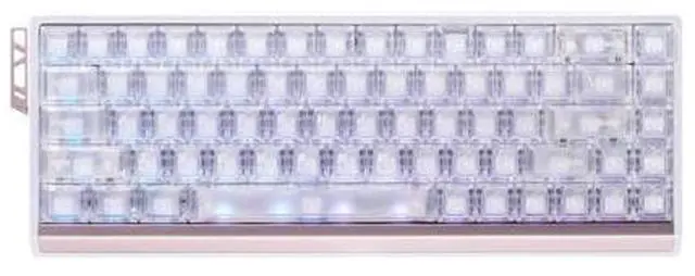 Main image of Vszerda 68 RX Hall Effect Gaming Keyboard, 65% 68-Key Esports Mechanical, Adjustable Magnetic Actuation 0.0053.3 mm in 0.001 mm Steps, Tray-Mount with Aluminum Plate (White, Wolf Switch)