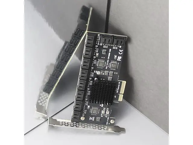 Alt view image 2 of 7 - Vszerda SA3220 20-Port PCIe X4 SATA Expansion Card, Compatible with Windows,Linux,Mac OS,NAS