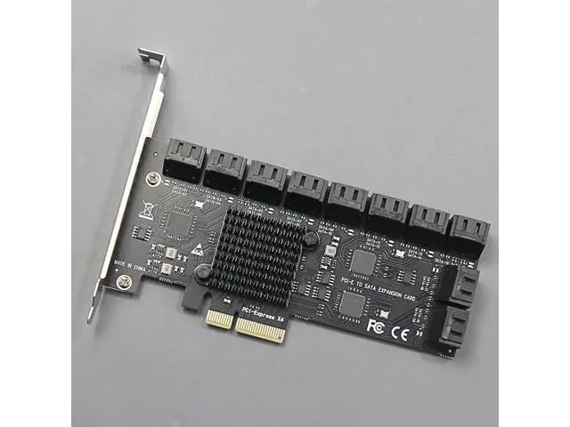 Alt view image 3 of 7 - Vszerda SA3220 20-Port PCIe X4 SATA Expansion Card, Compatible with Windows,Linux,Mac OS,NAS