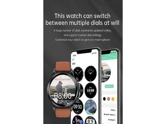 Alt view image 4 of 5 - Ecocleanpath Smart Watch with Blood Sugar Monitor, Heart Rate & BP Tracker, IP68 Waterproof Fitness Watch for Men & Women