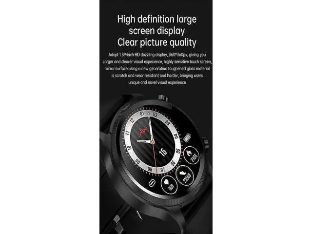 Alt view image 2 of 5 - Ecocleanpath Smart Watch with Blood Sugar Monitor, Heart Rate & BP Tracker, IP68 Waterproof Fitness Watch for Men & Women