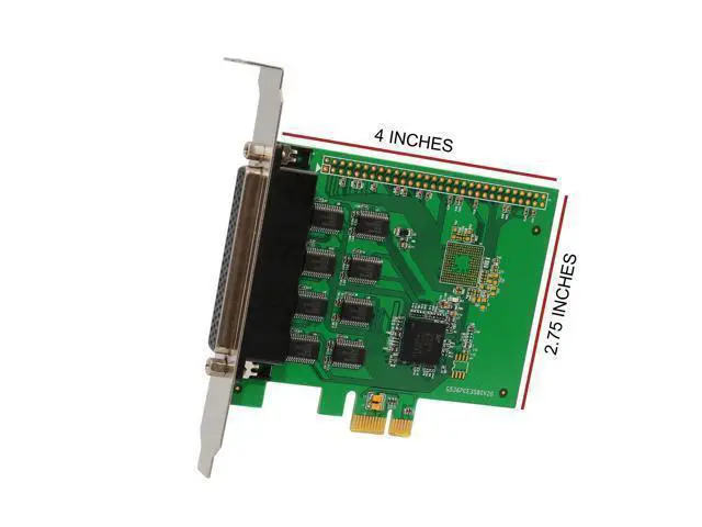 Alt view image 3 of 7 - Vszerda 8 Port RS-232 DB9 Serial PCI-e 2.0 x1 Card XR17V358 Chipset 16C550 UART SI-PEX15041