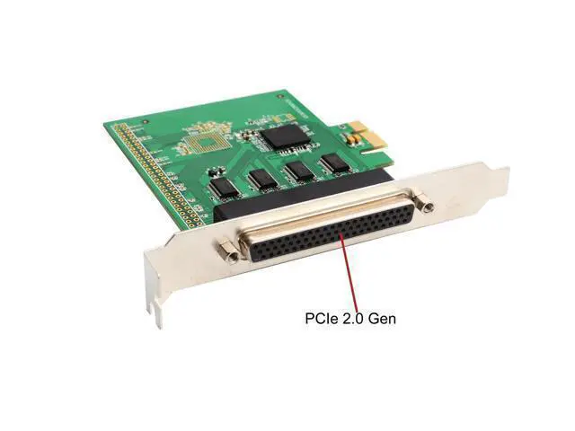 Alt view image 4 of 7 - Vszerda 8 Port RS-232 DB9 Serial PCI-e 2.0 x1 Card XR17V358 Chipset 16C550 UART SI-PEX15041