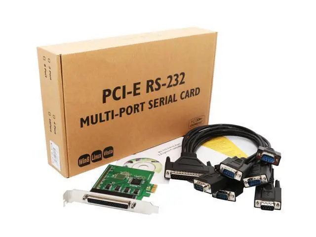 Alt view image 7 of 7 - Vszerda 8 Port RS-232 DB9 Serial PCI-e 2.0 x1 Card XR17V358 Chipset 16C550 UART SI-PEX15041