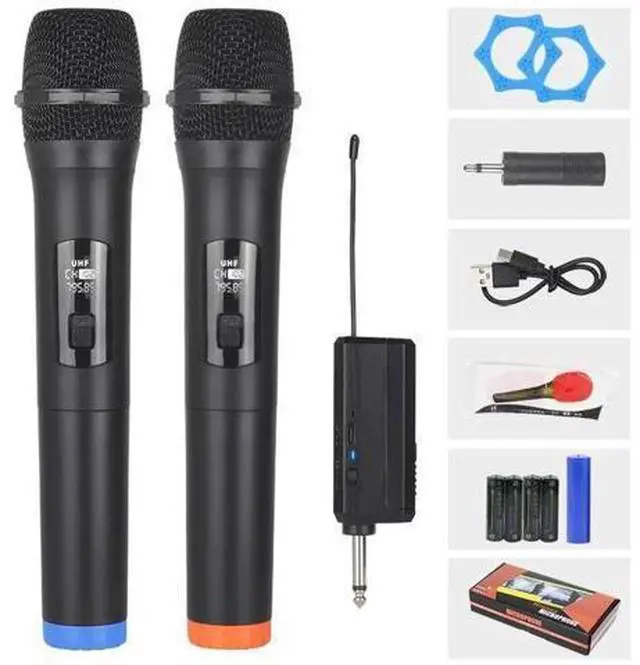 Main image of One-to-two wireless microphone for live streaming, home singing, moving coil universal microphone, handheld microphone 038 One to two