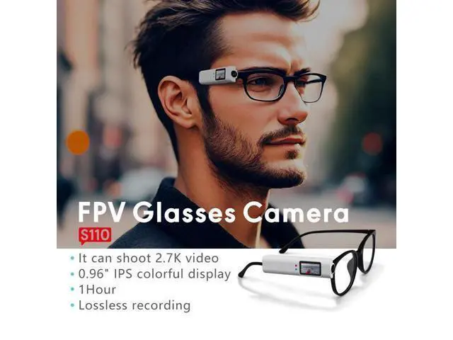 Alt view image 2 of 5 - New 2K high-definition eye lens wearable recorder video device portable life camera outdoor sports camera