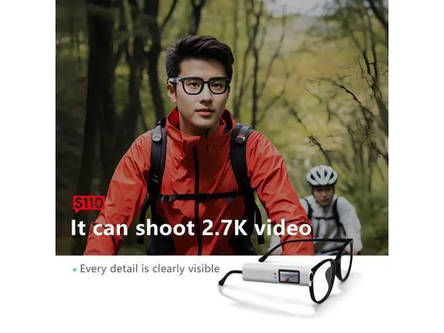Alt view image 5 of 5 - New 2K high-definition eye lens wearable recorder video device portable life camera outdoor sports camera