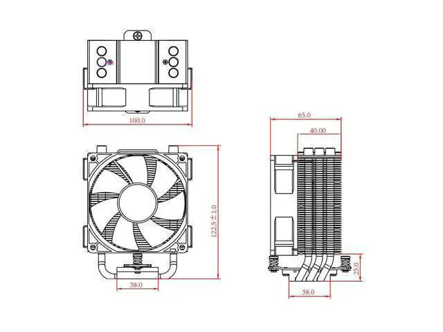 Alt view image 3 of 7 - ID-COOLING SE-903-XT Black 123mm Height CPU Cooler, 3 Direct-Contact Heat Pipes, 92mm PWM Fan, Mini CPU Air Cooler for Intel LGA1700/1851/1200/115X and AMD AM5/AM4 Sockets