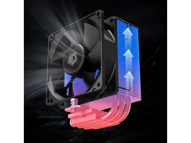 Alt view image 5 of 7 - ID-COOLING SE-903-XT Black 123mm Height CPU Cooler, 3 Direct-Contact Heat Pipes, 92mm PWM Fan, Mini CPU Air Cooler for Intel LGA1700/1851/1200/115X and AMD AM5/AM4 Sockets