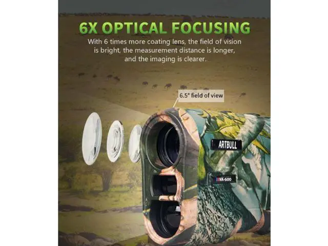 Alt view image 7 of 7 - wusu NK-600 camouflage golf distance measuring instrument hunting version rechargeable telescope for measuring distance up to 600 meters