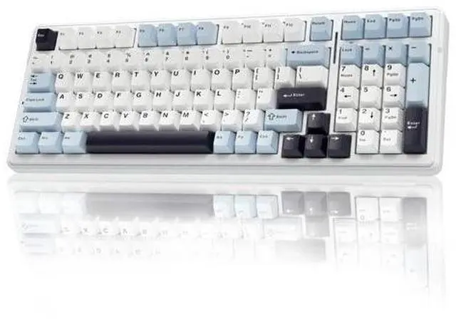 Main image of Vszerda F99 Wireless Mechanical Keyboard, Hot Swappable Custom Keyboard,Pre-lubed Linear Switches,Gasket Structure,RGB Backlit Gaming Keyboard (Blue&White)