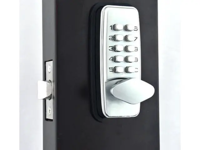 Alt view image 6 of 6 - Waterproof Mechanical Digital Coded Door Lock Keyless Push Button keypad with 60mm Latch Manual Door Lock