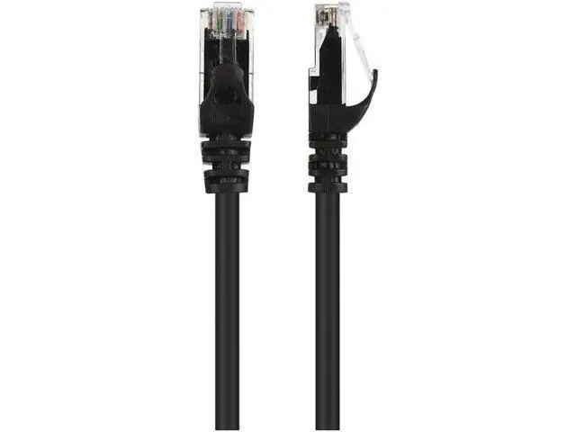 Alt view image 2 of 6 - Cat6 Ethernet Cable - 10 ft - Black - Patch Cable - 10 Pack - Network Cable - Ethernet Cord - Cat 6 Cable - Black- 10ft Pack Of 10 Bare Copper
