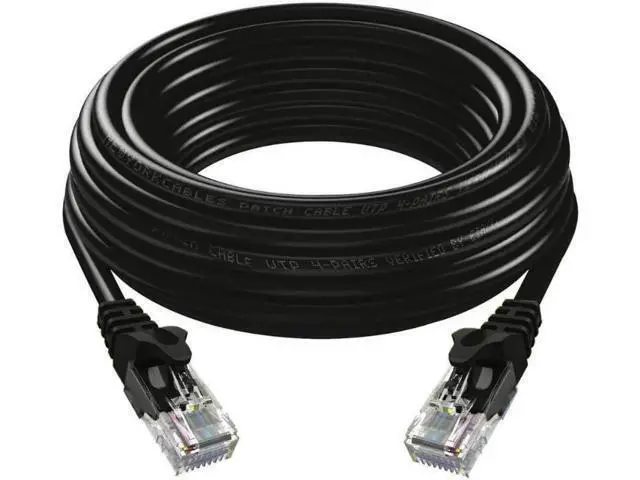Alt view image 4 of 6 - Cat6 Ethernet Cable - 10 ft - Black - Patch Cable - 10 Pack - Network Cable - Ethernet Cord - Cat 6 Cable - Black- 10ft Pack Of 10 Bare Copper