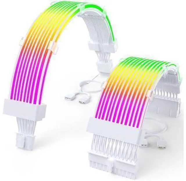 Main image of Vszerda RGB 12VHPWR Cable Set,ARGB PSU Cable Extension of Soft LED Strip Include 24Pin Motherboard,16 Pin GPU Power Supply Cables,for RTX 40 50 Series PC Custom,Male to Female