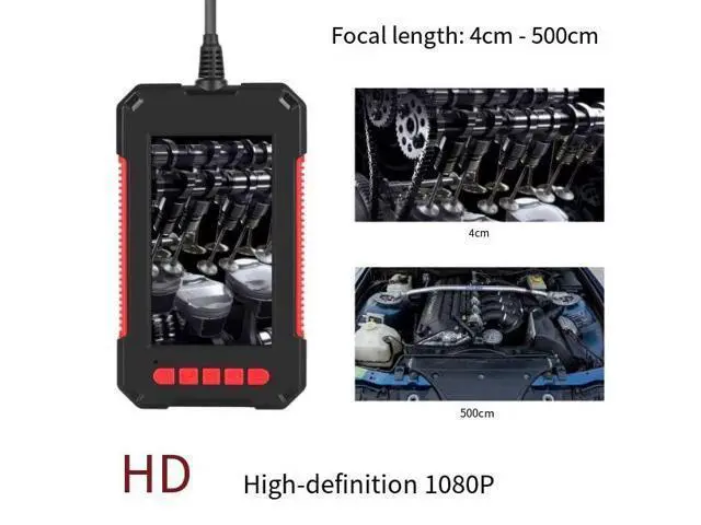 Alt view image 4 of 5 - New 3.9mm with screen industrial endoscope 4.3-inch screen waterproof endoscope high-definition pipeline camera