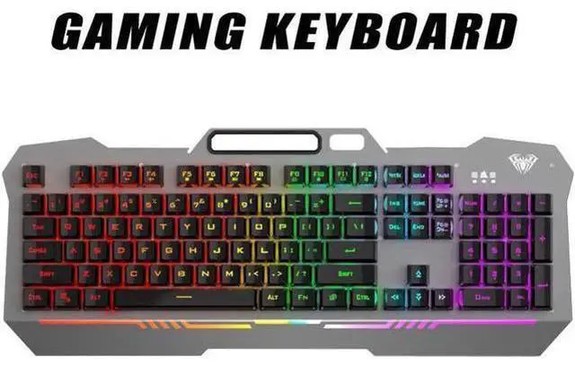Main image of F3010 Mechanical Keyboard Mobile Phone Holder Mutliple Background Light USB Wired Gaming Keyboard