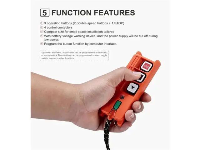 Alt view image 2 of 5 - F21-2S Telecrane Industrial Control AC/DC Universal Control for Crane((TELEcontrol),100-440V AC DC)